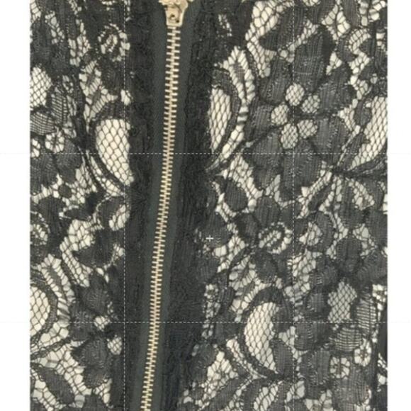 Metaphor Lace Top Womens M Petite Back Zip Sleeveless Scoop Neck Floral Casual - Picture 6 of 8